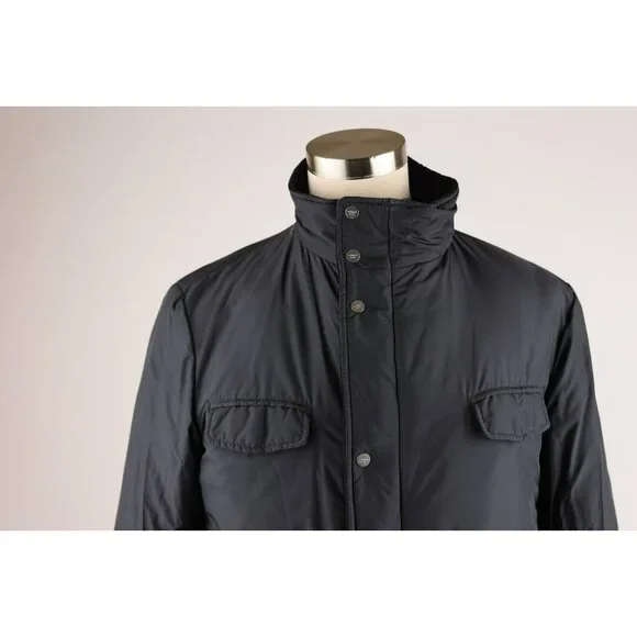 $2,650 Allegri Reversible Cashmere Down Quilted Jacket SZ 54/44 Navy LNWOT